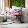 1pcs Landmark Buldings  Paris Pillowcase Square Bedroom Cushion Covers Zipper Living Soft Home Comfortable Decor 45x45cm