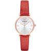 Gianni T-Bar Silver Red Leather Women's Quartz Analog Watch AR1876
