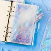 Glitter Sequins PVC File Storage Bag Zipper A5/A6 Inner Pocket File Holder Binder Storage Pouch