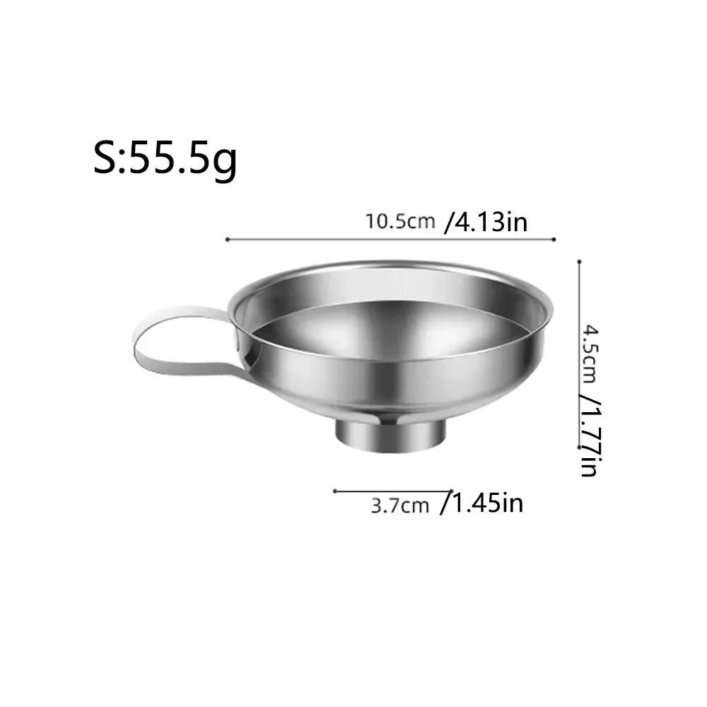 1PC Stainless Steel Wide Mouth Jar Funnel Jam Salad Dressing Wide Mouth Funnel Wide Mouth Oil Leak Multifunctional Kitchen Tool