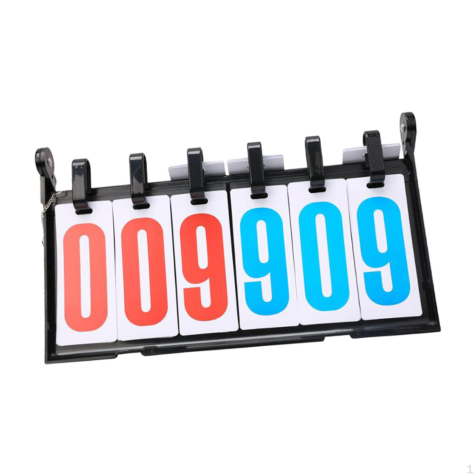 

Table Top Scoreboard Score Board Foldable Ping Scorekeeper Flipper Keeper for Team 6 Digit