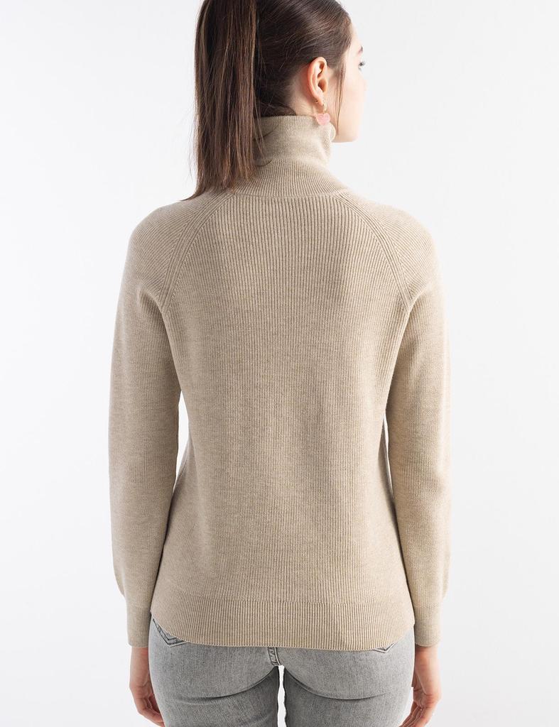 Women's Thickened Wool Zipper Pullover: Autumn & Winter Loose Stitch Base Layer Top