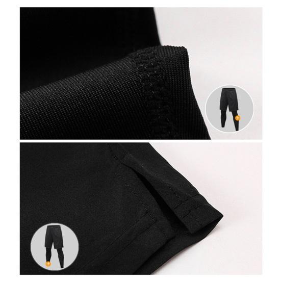 Erkekler Sahte Iki Parçalı Spor Pantolon Spor Jogger Eğitim Hızlı Kuru Sıska Şort Pantolon Spor Salonu Kısa Egzersiz Tayt Tayt Eğitim Joggers