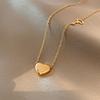 Custom 316 Stainless Steel Jewelry Gold Plated Butterfly Heart Bow Pendant Simple Zircon Necklace Jewelry for Women