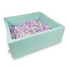 Dry Pool 110X110X40Cm Mint With 600pcs Balls: Light Pink, Pearlescent, Transparent, Heather