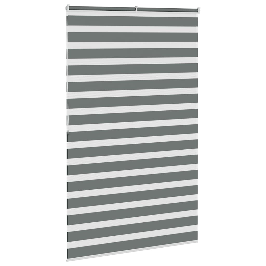 Zebra Roller Blind, Dark Grey, Fabric Width 135.9Cm, Polyester