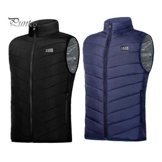 Battery Powered Heated Vest Men 23 Heating Zones 4 Heat Levels Thermal Portable Power Bank Jacket with Overheat Protection Machine Washable