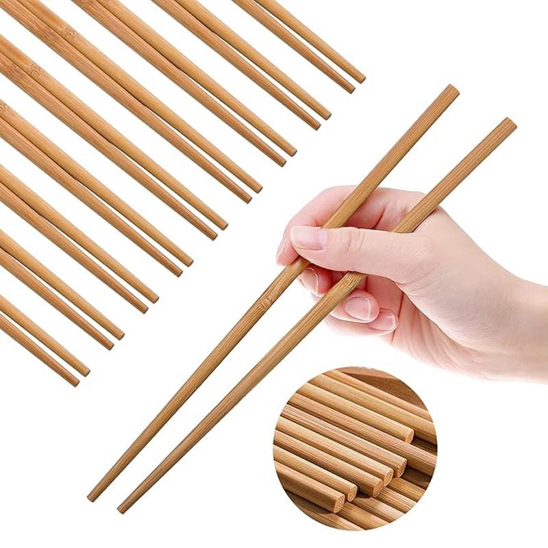 Premium Natural Bamboo Chopsticks with Crystal Tips Nanmu Bamboo Chopstick Set Mold-Resistant & Non-Slip Tableware