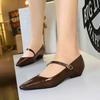Fashion Designer Vintage Spring Women Mary Jane Shoes Fashion Shallow Buckle Shoes Elegant Low Heel Shoes Zaptos Mujer