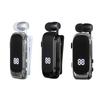 Lavalier Business Bluetooth-compatible Earphone Wireless Calling Talk Music Time LED Digital Display Headphone For Car