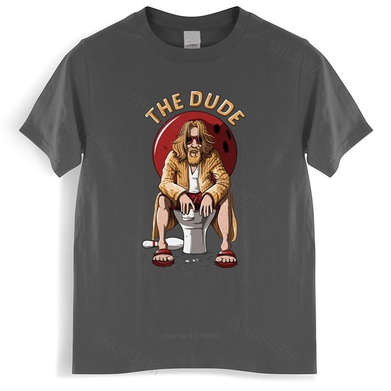 New Arrived Mens T Shirt Humorous The Big Lebowski The Dude T Shirt Summer Tee Regular Fit Movie Homme Black T-shirt Euro Size