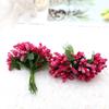 12 STK/Parti Kunstig Blomst Små Bær Pollenbærer Stilk av Ståltråd/Bryllupsblader DIY Krans Roser Kunstig Blomst