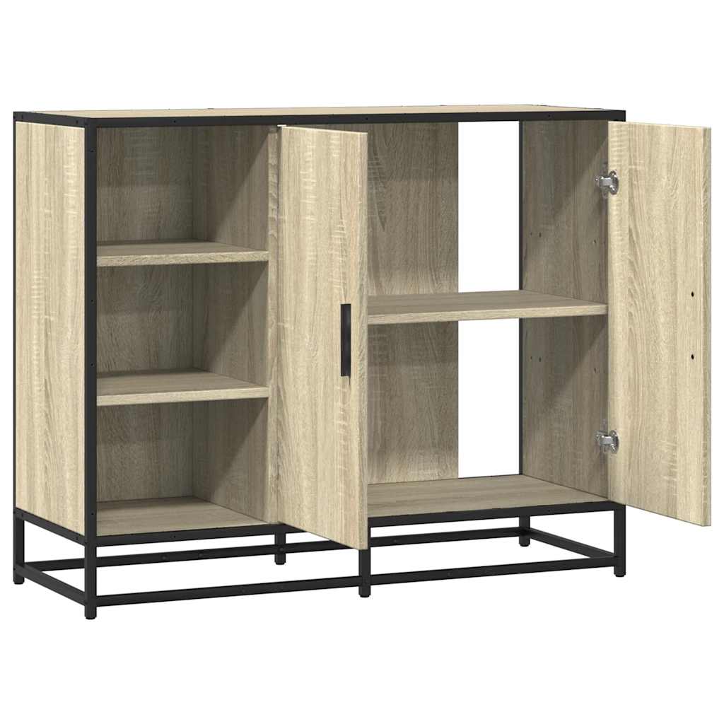 Vidaxl Szafka, Dąb Sonoma, 92X35X76 Cm, Materiał Drewnopochodny