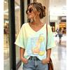 Summer Polka Dot T-Shirts 3D Print Fashion Women's V-Neck Short Sleeve T Shirt Y2K Casual Tees Harajuku Tops Female Clothing