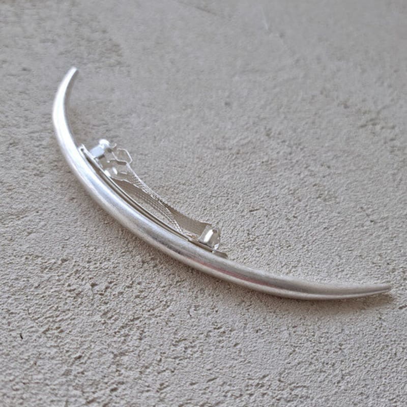 Crescent Moon Silver Hairpin