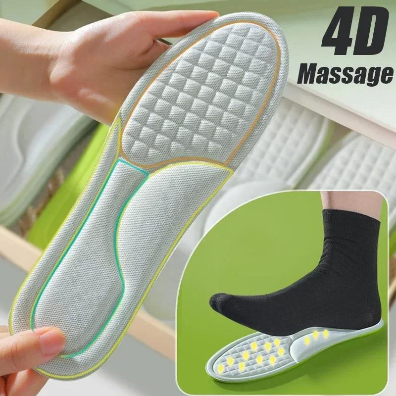 2/12pcs Nano Memory Foam Insoles Unisex Soft Sports Running Shoes Inserts Sweat-Absorbing Deodorant Cushion Shoe Sole Paddings