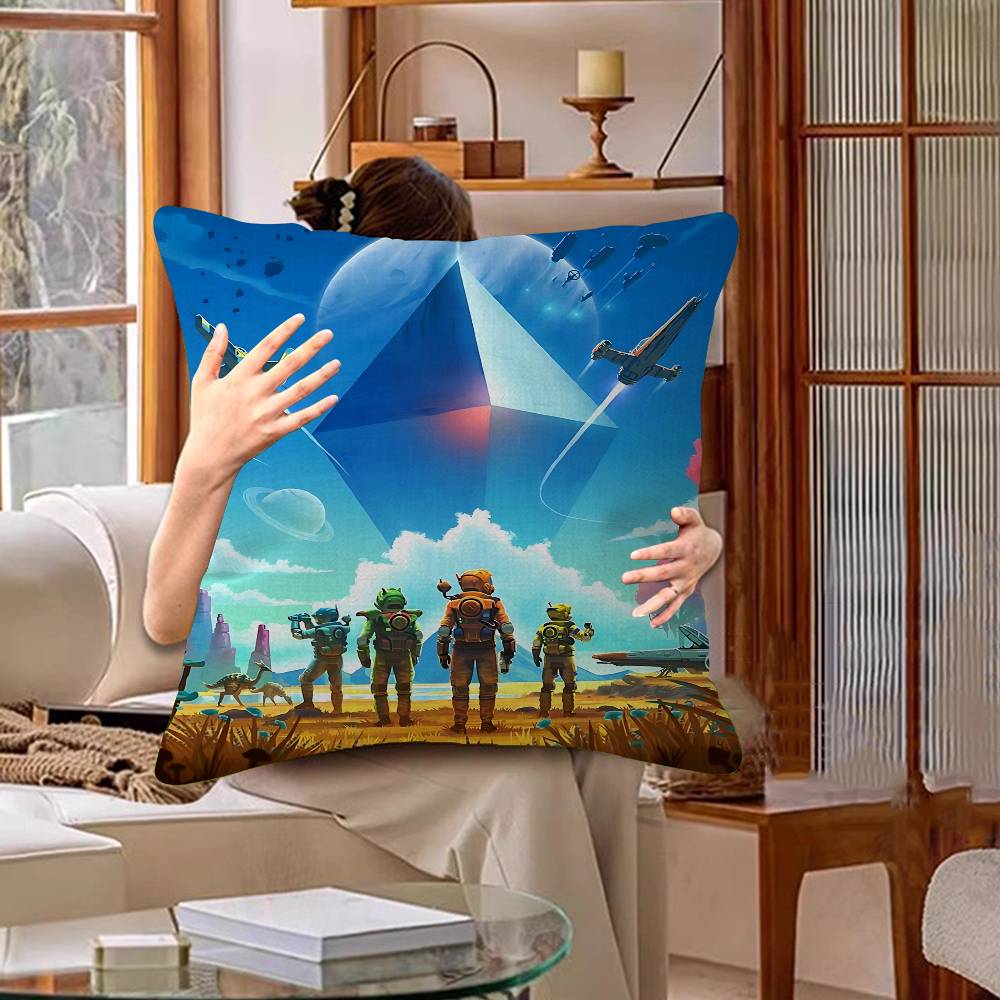 No Man S Sky Office Cushion Pillowcase Car Cushion Cover45X45Cm Lumbar Pillowcase Sofa Pillowcover