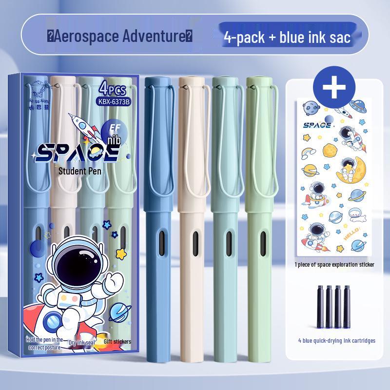 

Перьевая ручка Kaba Bear с термочувствительными стираемыми чернилами для детей, 3 класс, с коррекцией осанки и сменными чернильными картриджами