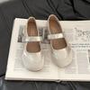 Versatile casual shallow mouth single shoes women's new summer retro fashion fairy style with skirt Velcro Mary Jane shoes