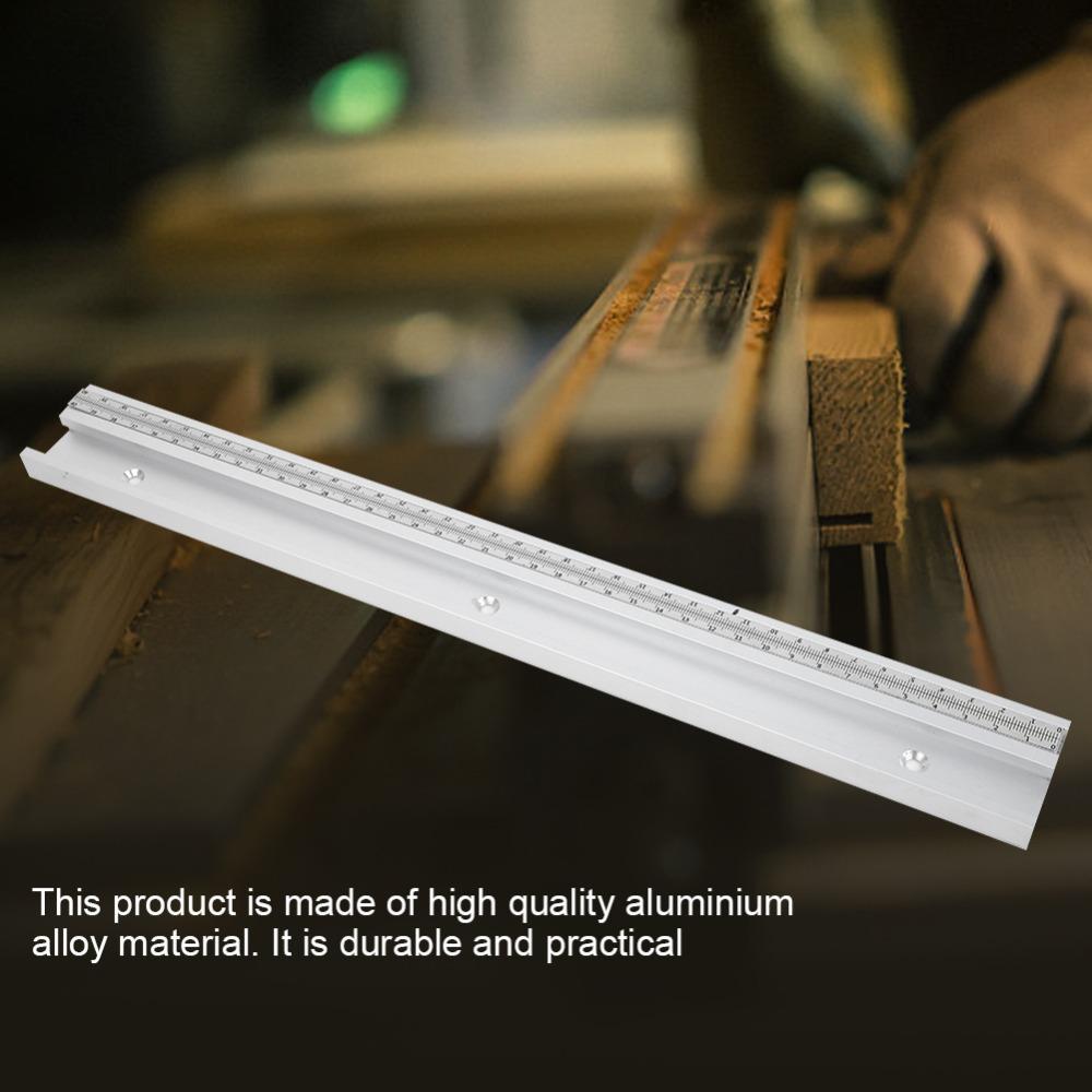 400mm Length T Track With Scale Aluminum Alloy Woodworking Slider Tool For Table Saw Jigs
