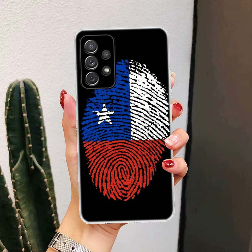 Chile Flag For Samsung Galaxy A17 A16 A15 A14 A13 A56 A55 A54 A53 Phone Case A36 A35 A34 A33 A26 A25 A24 A23 A05S A04S Galaxy A1