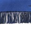 Great HERMES Scarf Recto Verso Embroidered logo and fringe scarf cashmere mens Used