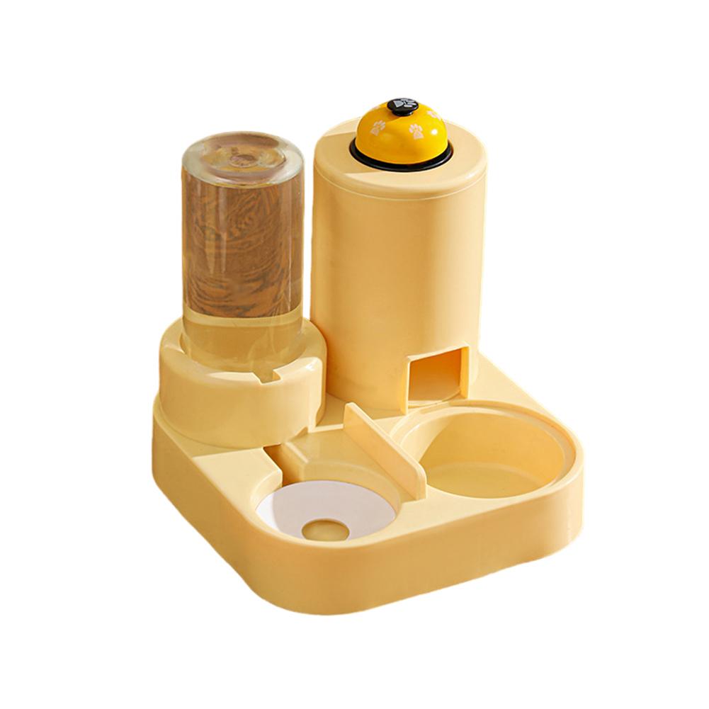 

Автоматическая кормушка для кошек, набор для поения, съемная кормушка для домашних животных, автоматическая кормушка для домашних животных со звонком, чайник 1,2 л, сухая и влажная сепарация