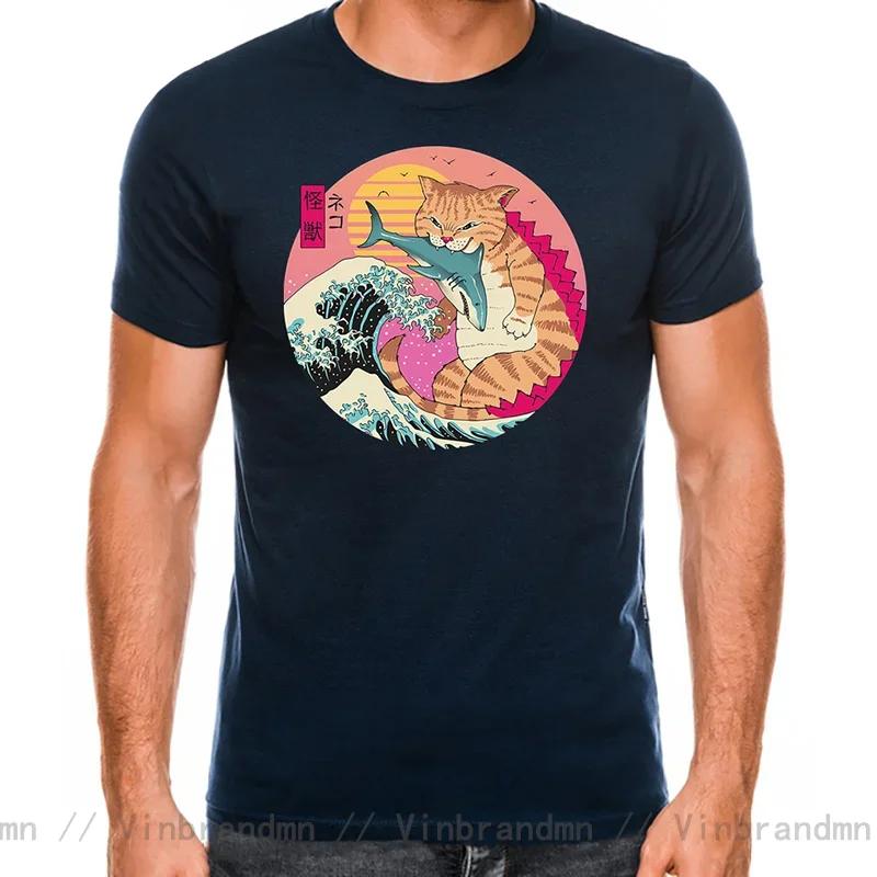 2025 Newest Design Catana Kawaii Harajuku T Shirt Unisex Ninja Cat Tshirt Samurai Cat Anime Tshirt Japanese Kaiju Sushi Cat Tshirt