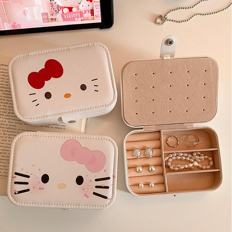 Leather  Jewelry Box Earrings Necklaces Rings Storage Box Travel Portable Ring Box Jewelry Organization Girls Gifts