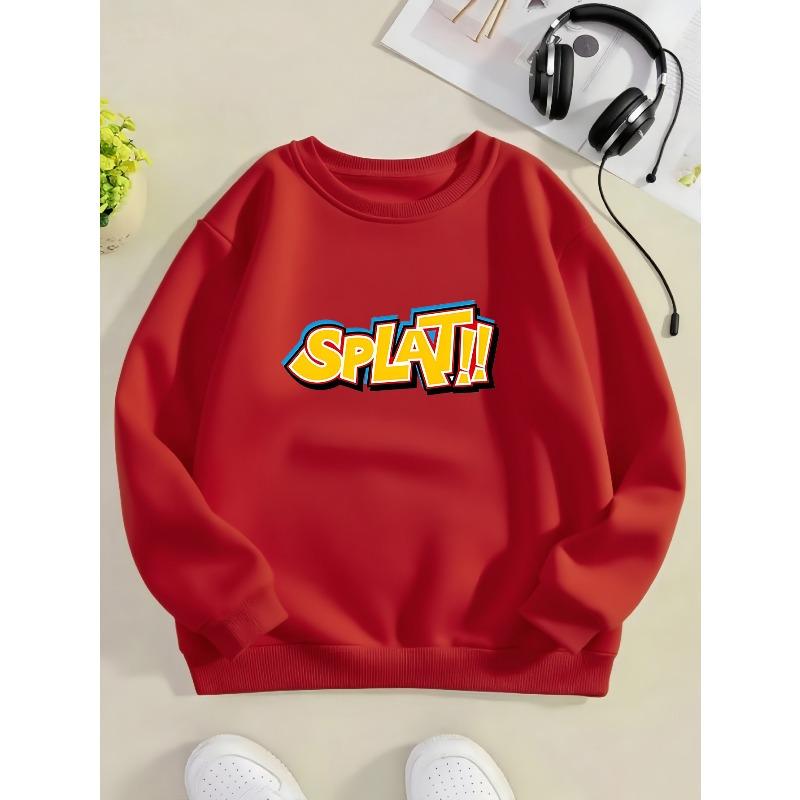 Kids Sweatshirt ,Winter Warm Sweatshirt  for with Football & Print, Christmas & Halloween Outfits, Easy, Casual Attire