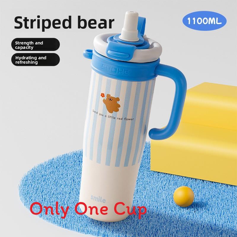 Large Capacity Insulated Travel Mug With Handle For Office And Commuting
