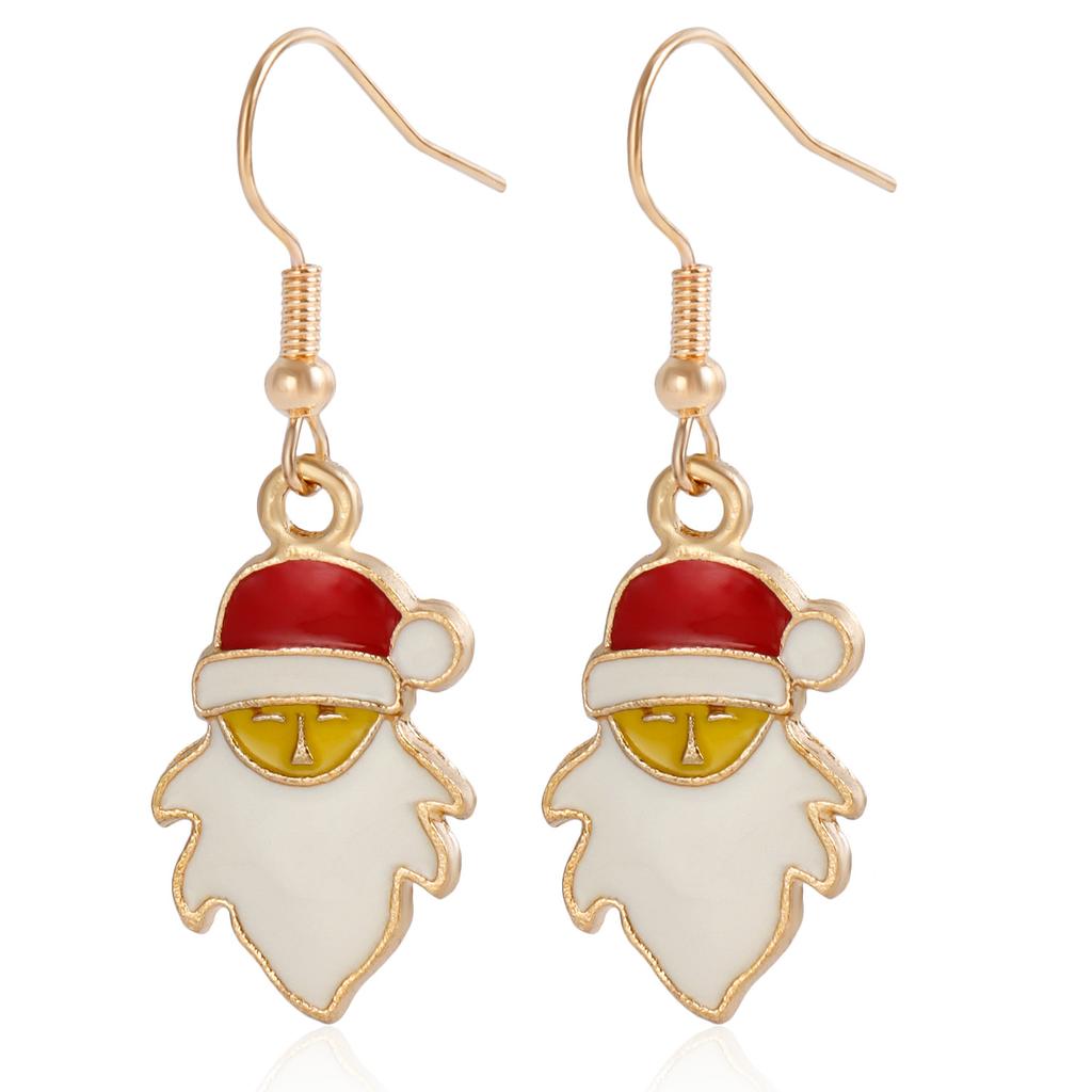European and American Christmas earrings, new Santa Claus Elk snowflake earrings Christmas gifts