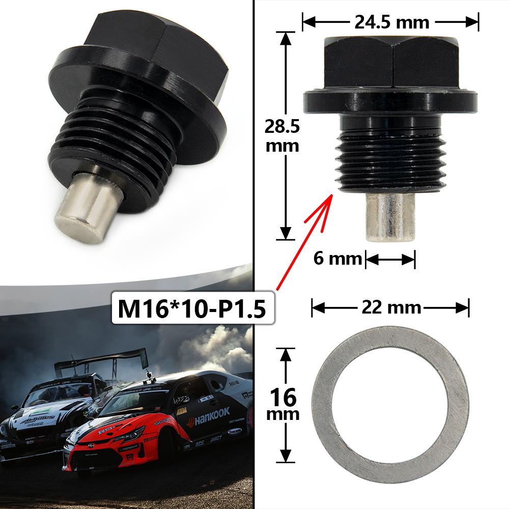 Free Shipping Universal M8 M10 M12 M14 M16 M18*1.25 / 1.5 Magnetic Oil Drain Plug Oil Drain Sump Nut (A lot of Sizes available) Fuel System Fittings7