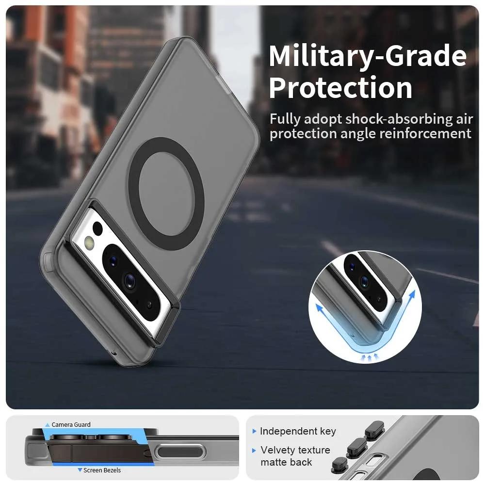 For Google Pixel 9 Pro XL 9A 8A  Matte Candy Color Clear Magnetic Cover For Google Pixel 8 Pro  For Magsafe Wireless Charge Case
