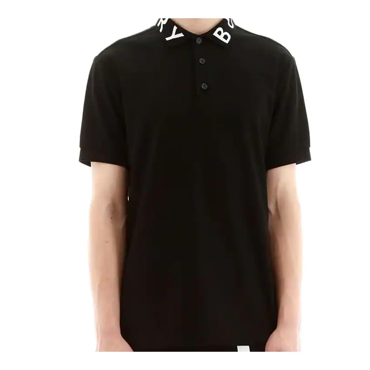 Burberry Men Ryland Collar Logo Polo Black 80134991