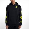 Jordan Air Logo Fleece Pullover Hoodie Men Hoodie Black Green BQ0298-010