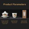 Premium Porcelain Gai Wan Tea Set For Home Traditional Chinese Brewings Household Hand Grasp Bowl Set For Household