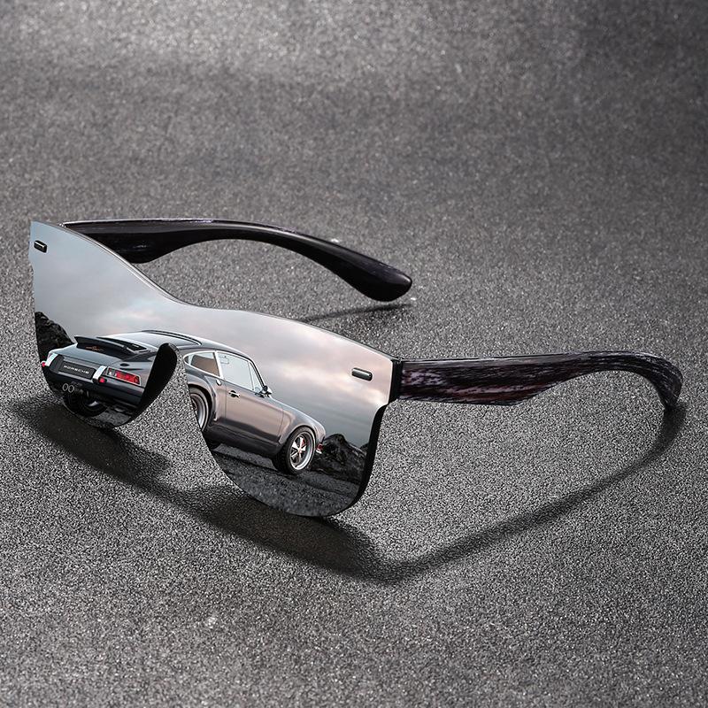 Sunglasses Real Film Mercury Glasses One-Piece Ink Decorative Anti-Wood Grain Borderless Colorful Sunglasses