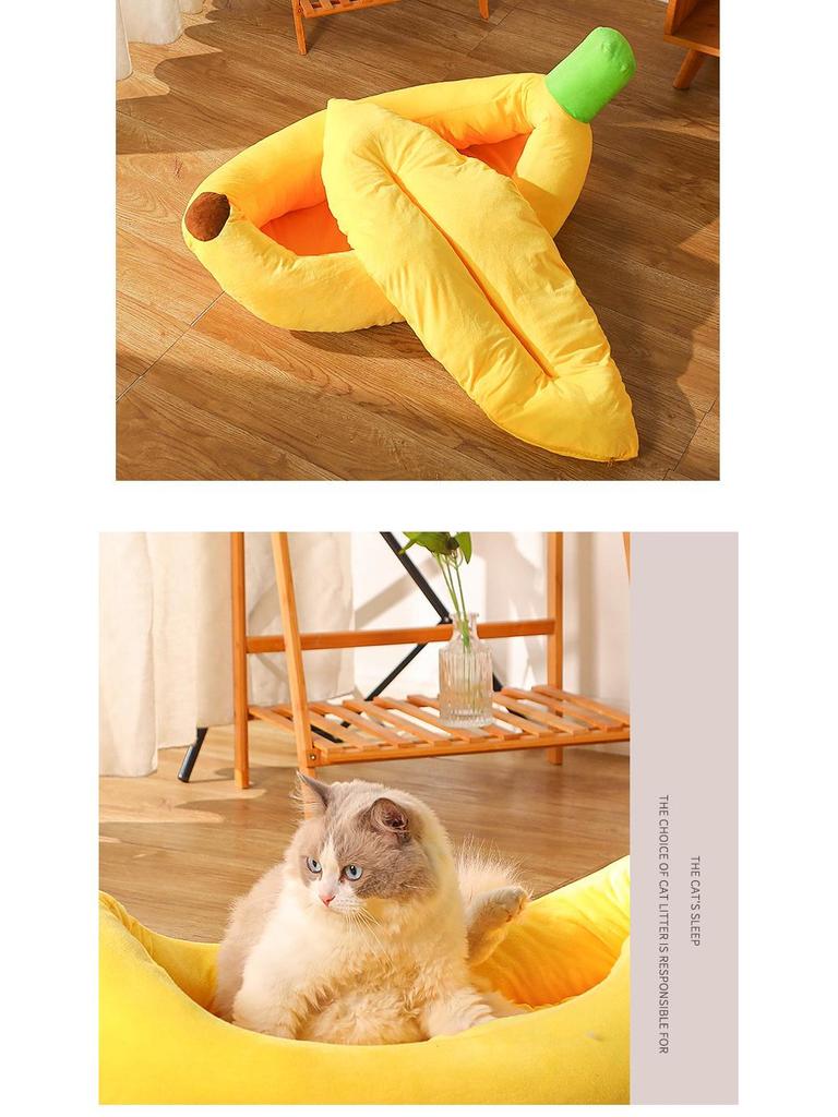Removable & Washable Winter Dog and Cat Sofa Bed - Banana Boat Design