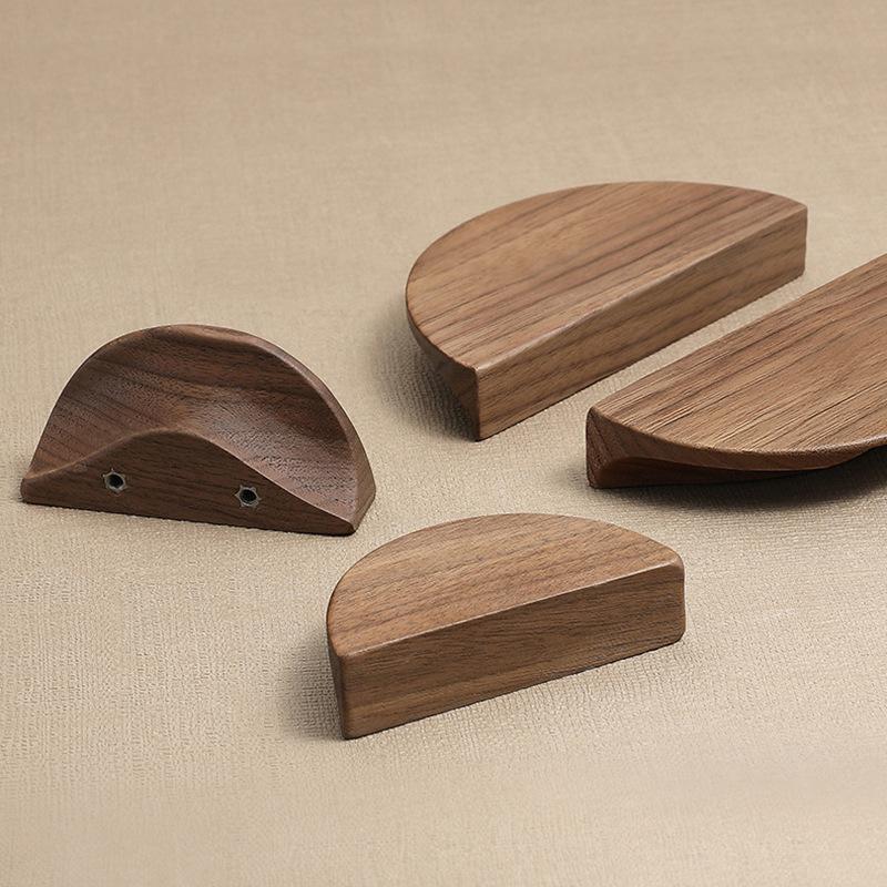 Rustic Style Wood Furniture Pulls Easy To Install Cabinet Handles for Kitchen Wardrobe Closet Drawer Farmhouse Renovation