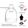 Decor 55mm To 59mm Opening Green Glass Lamp Shade Replacement with Reverse or Flat Hole Fitter for Floor Light Table Lamp Cover