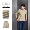 HLA Men's Chic Ageless Long Sleeve Round Neck Knit Sweater