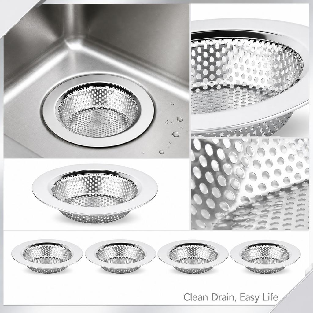 Stainless Kitchen Sink Strainer - Mesh Filter, Fit for Most Sinks