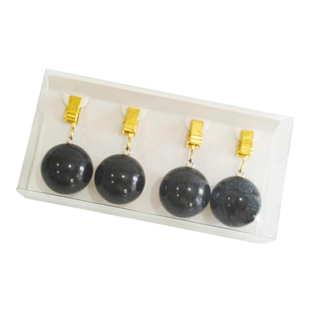 4Pcs Tablecloth Weights with Rust Resistant Clip Table Cover Pendant Stones for Flags Outdoor Party Garden Family Dinner Desk