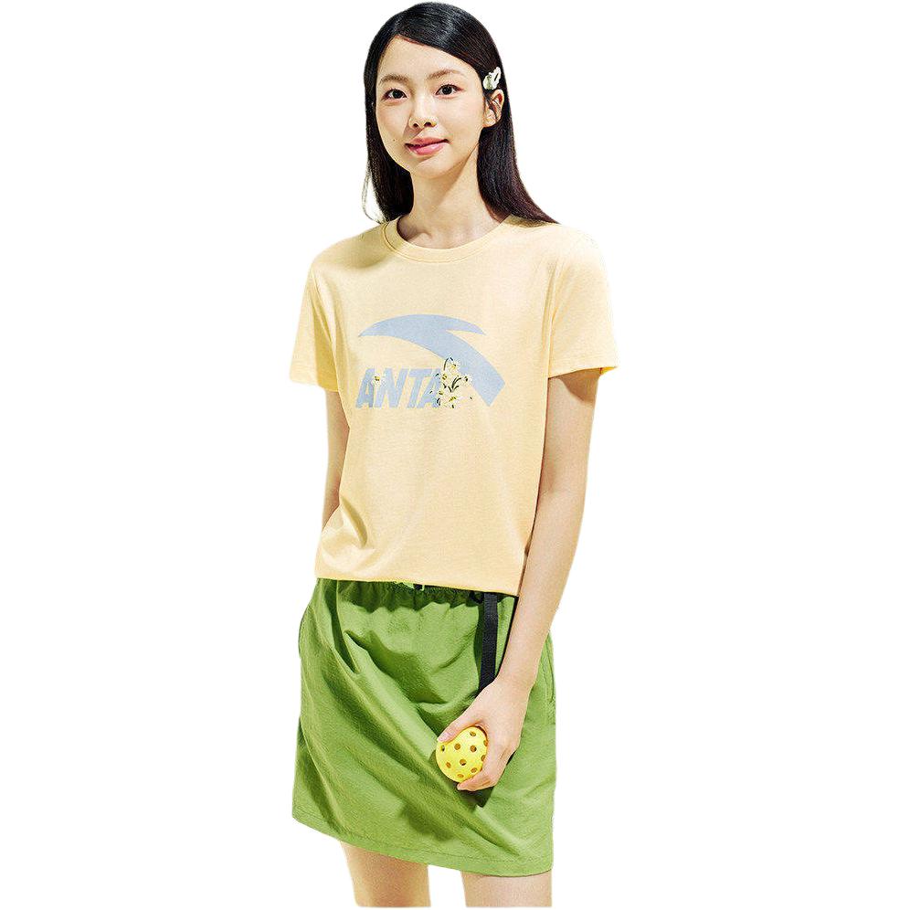 Anta Casual Sports Fashion Versatile Comfortable Short Sleeve T-Shirt Women Tops 962628115-6
