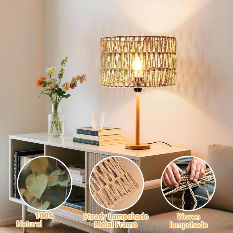 E27 Weave Lamp Shade Home Office Decorative Lighting Lamps Cover M4YD