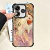 Vintage Alfons Mucha Primavera Plating Phone Case For Xiaomi Poco X5 X6 X7 X8 Pro Max F8 Ultra F7 M8 M7 M5S Redmi 15C 15 14C 13C