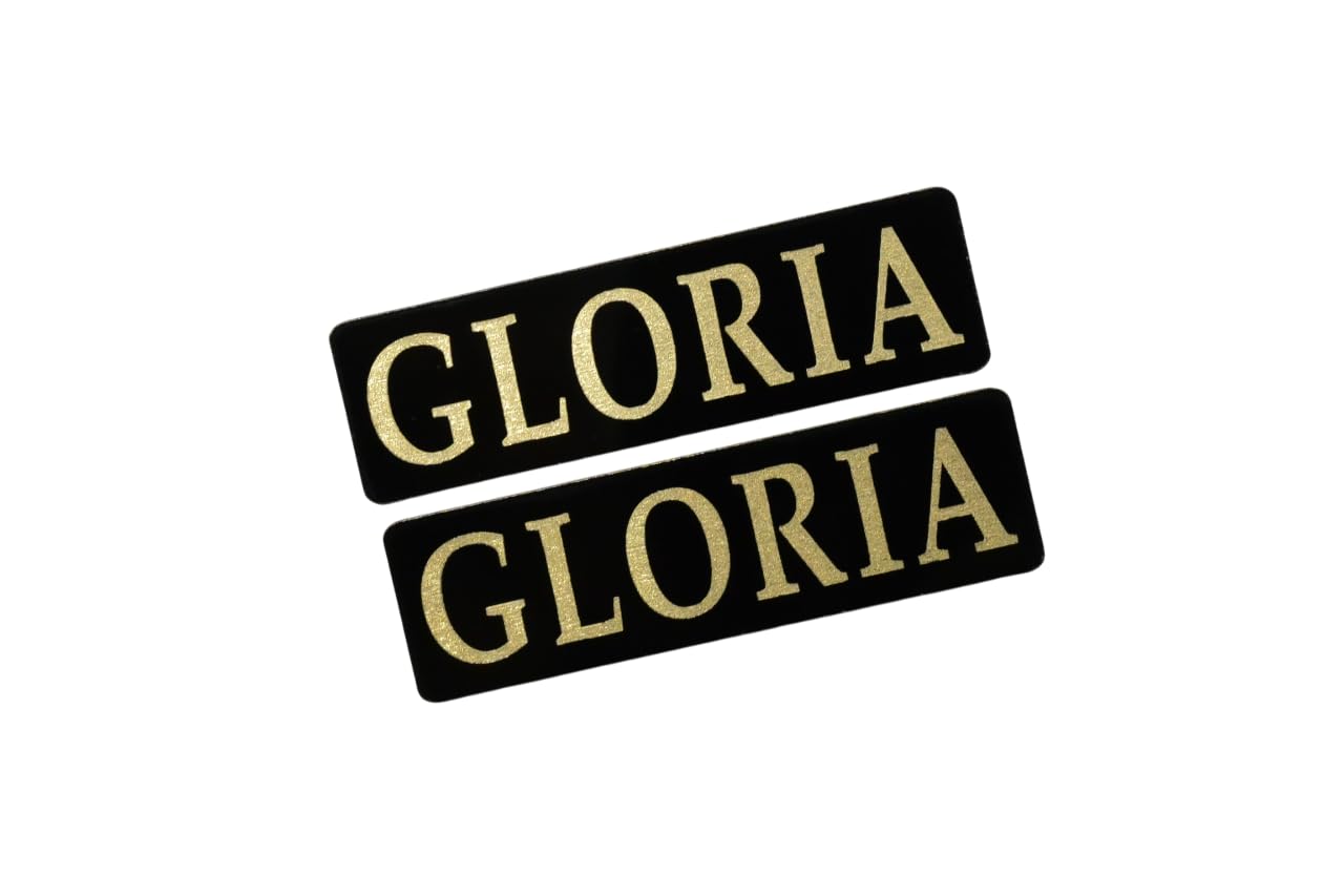 

EE-712-3 GLORIA Black Gold Acrylic 2 Layer Sticker Nissan Gloria 330 440 Wagon Van