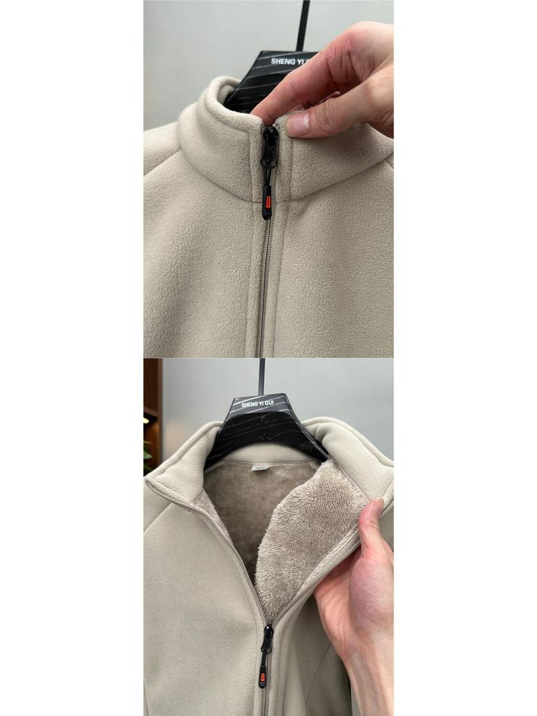 Men's Windproof Fleece Lined Sweatshirt Jacket - New Autumn/Winter Style Outerwear.