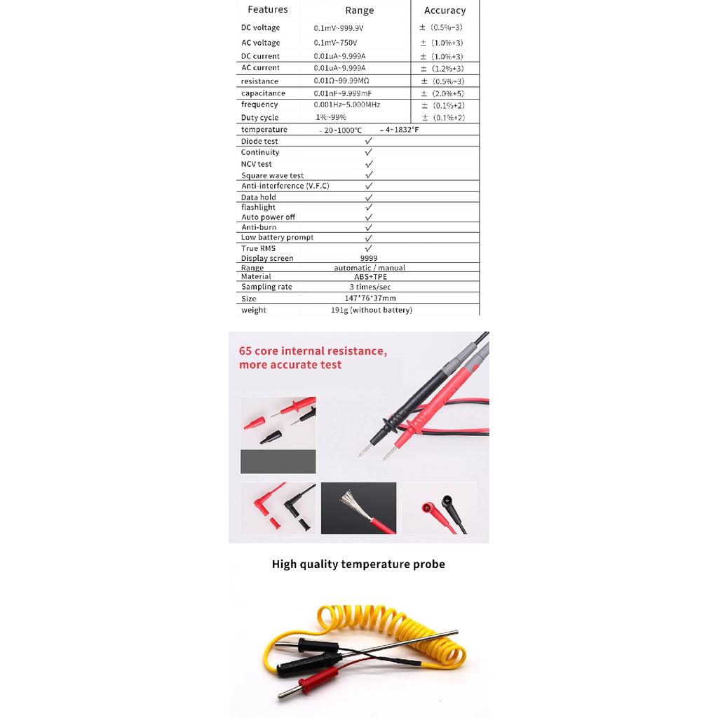 ZOYI high-precision ZT-Y automatic range multifunctional digital multimeter Intelligent anti-burn electrician maintenance